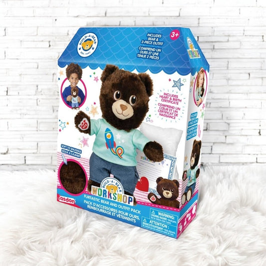 CASDON BUILD-A-BEAR WORKSHOP FURTASTIC BEAR AND OUTFIT PACK